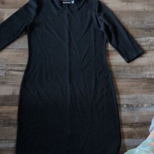 Nina Leonard Classic Black Long Sleeve Dress